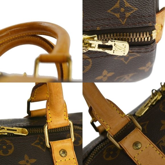 LOUIS VUITTON Keepall 45 Travel Hand Bag Monogram Leather Brown - Picture 13 of 16